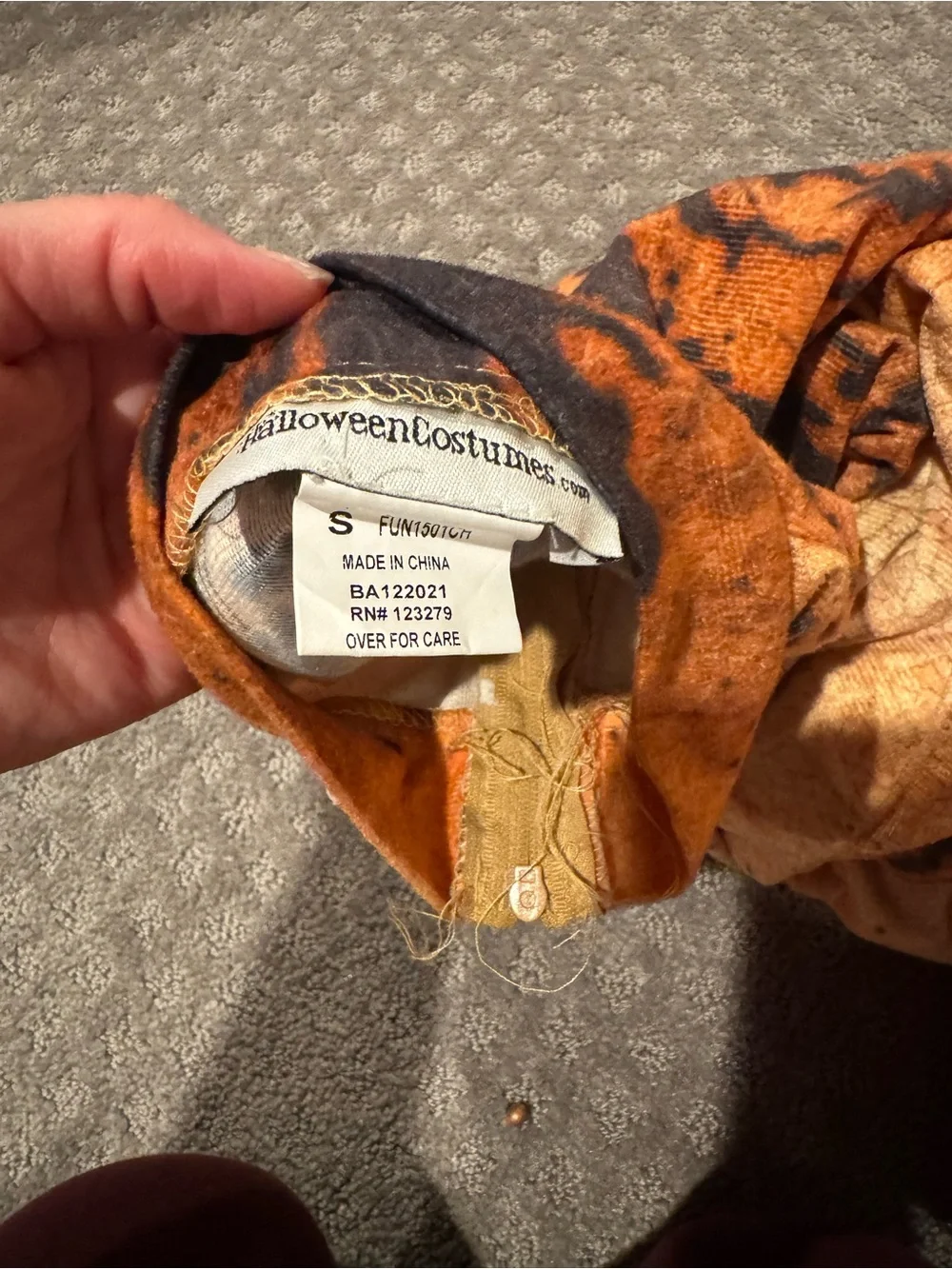Kids Orange dinosaur Halloween costume